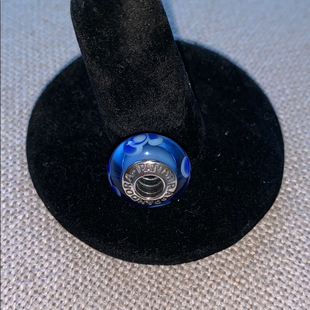 Pandora 925 Light Blue Flowered Charm